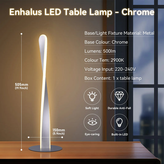 Enhalus LED Table Lamp - Brushed Chrome
