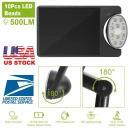 Solar Motion Spotlights Outdoor - 10LEDS Landscape Lights