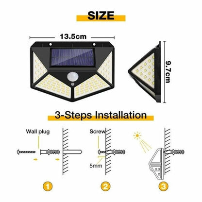 Solar Powered 100-LED Motion Activated Outdoor Light