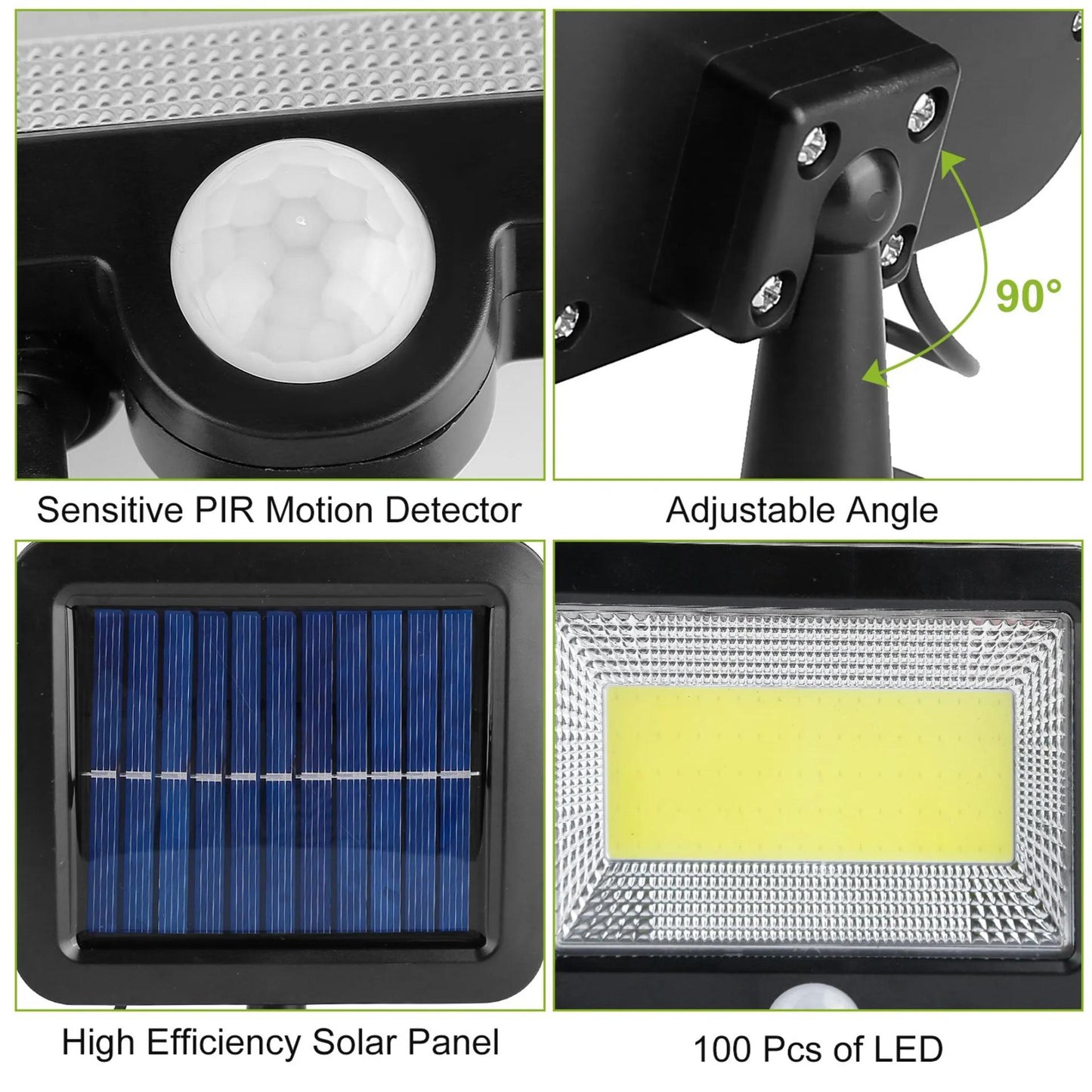 Solar Powered Wall Lights Outdoor 100 LED