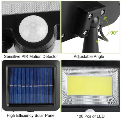 Solar Powered Wall Lights Outdoor 100 LED