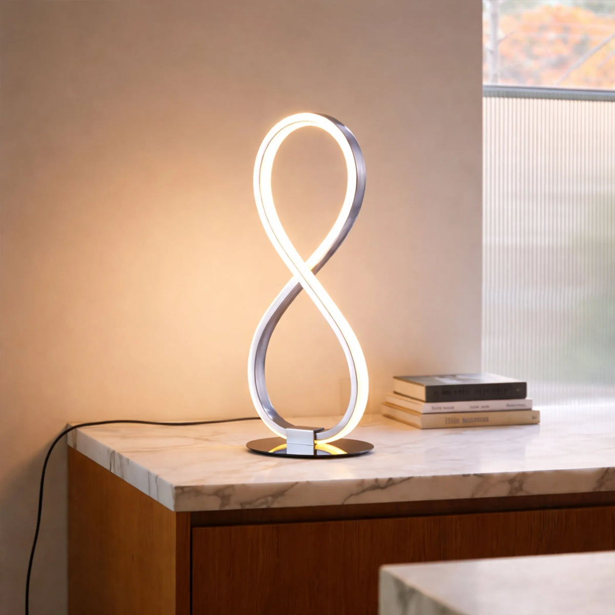 Infinite LED Table Lamp - Chrome