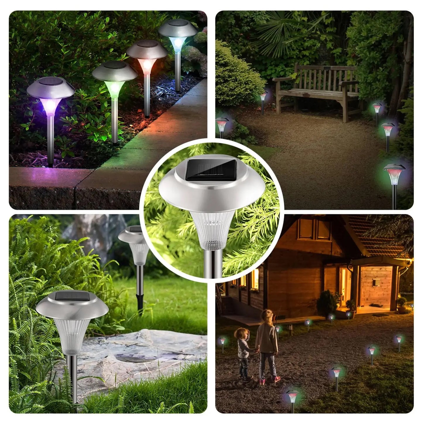 24Packs Solar Garden Lights Outdoor -Color Changing