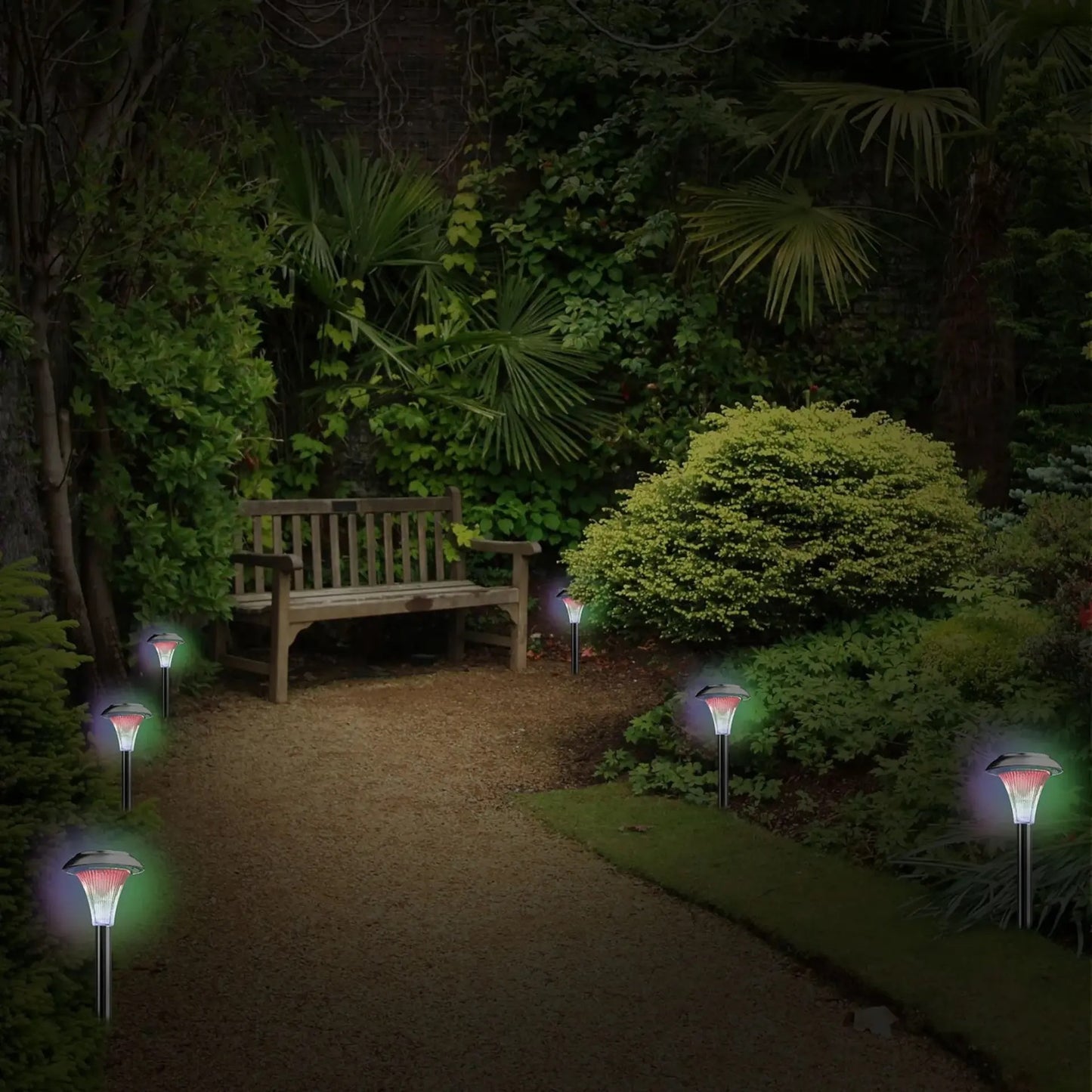 24Packs Solar Garden Lights Outdoor -Color Changing