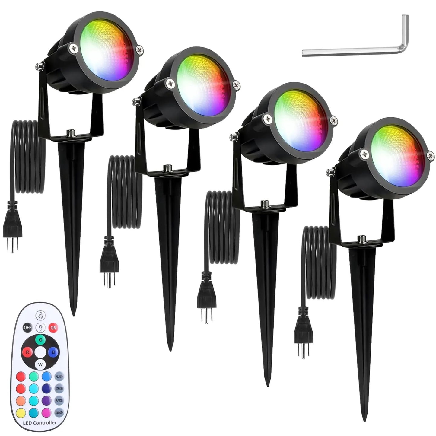 4Pcs Landscape Lights Color Changing Landscape Lighting