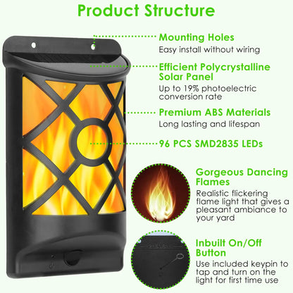 Flame Solar Lights Outdoor